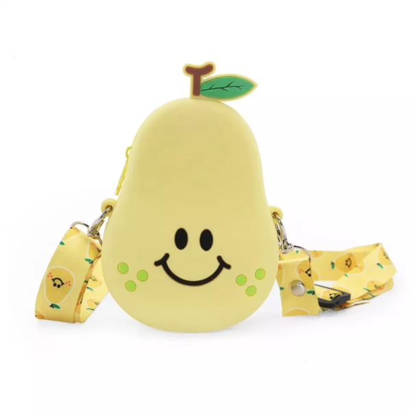 Mskwee New Arrive Cute Cartoon Fruit Zipper Wallet Girl Silicone Girl Children Purse Kids Shoulder Bag - Image 7