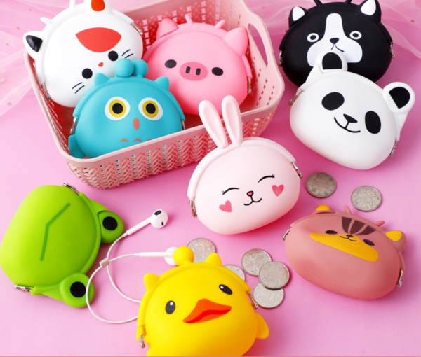 Cartoon Animal Silicone Coin Wallets Purse Headset Bag for School Prize Gifts Goodie Bag Filler - Image 2