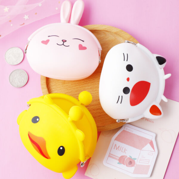 Cartoon Animal Silicone Coin Wallets Purse Headset Bag for School Prize Gifts Goodie Bag Filler - Image 5