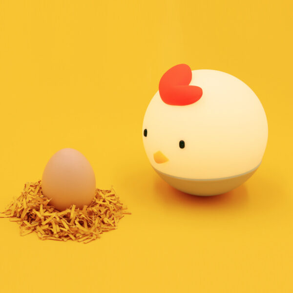 Novelty Smart Touch Sensor Chicken Baby Kids Lamp Night Light Kawaii Chick Tumbler Room Decor Rechargeable Silicone Night Lamp - Image 2