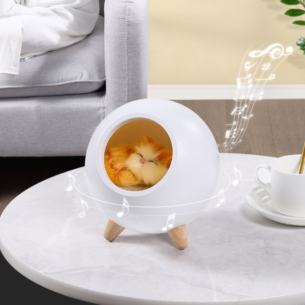 Creative Cute Cat LED Sleep Night Light USB Charging Atmosphere Lamp with Speaker