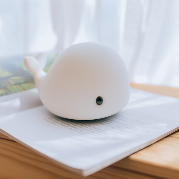 Custom Cute Whale Night Light for Kids Kawaii Animal Baby Night Light with 7 LED Colors Changing Tap Control Squishy Night Lamp - Image 3