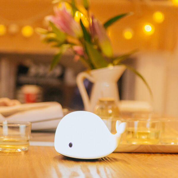 Custom Cute Whale Night Light for Kids Kawaii Animal Baby Night Light with 7 LED Colors Changing Tap Control Squishy Night Lamp - Image 5