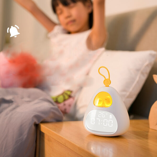 LED Smart Bird Nest Time Alarm Clock Night Light Wake-up Bedside Lamp Bedroom Desktop Accompany Digital Sleeping Christmas Gifts - Image 3