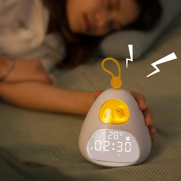 LED Smart Bird Nest Time Alarm Clock Night Light Wake-up Bedside Lamp Bedroom Desktop Accompany Digital Sleeping Christmas Gifts - Image 11