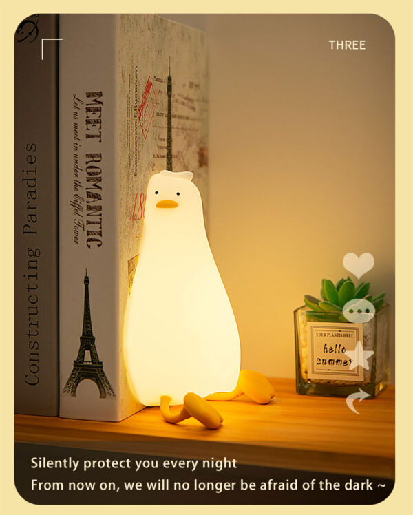 Duck Nightlights Led Night Light Rechargeable Cartoon Silicone Lamp Patting Switch Children Kid Bedroom Decoration Birthday Gift - Image 13