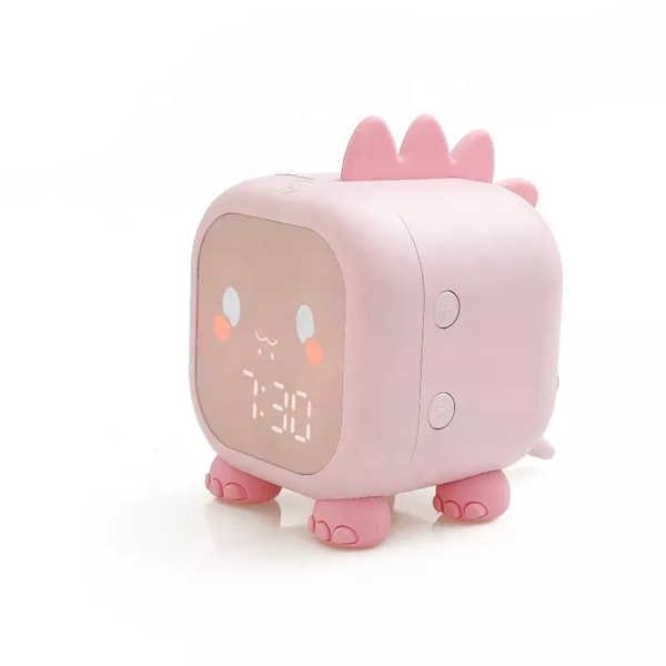 New Custom Package Manufacturer Kids Snooze Children Bedroom Cute Dinosaur Bedside Children's Sleep Trainer Digital Alarm Clock - Image 3