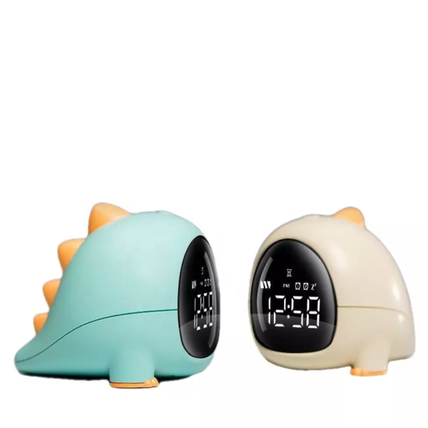 Mskwee Cartoon Dinosaur LED Digital Countdown Alarm Clock USB Charging Children's Bedroom Bedside Electronic Alarm Clock