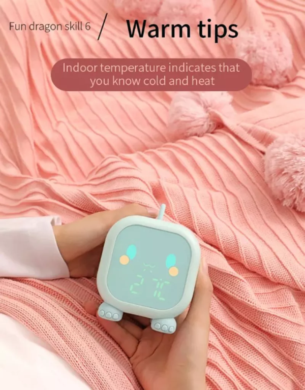 New Custom Package Manufacturer Kids Snooze Children Bedroom Cute Dinosaur Bedside Children's Sleep Trainer Digital Alarm Clock - Image 13