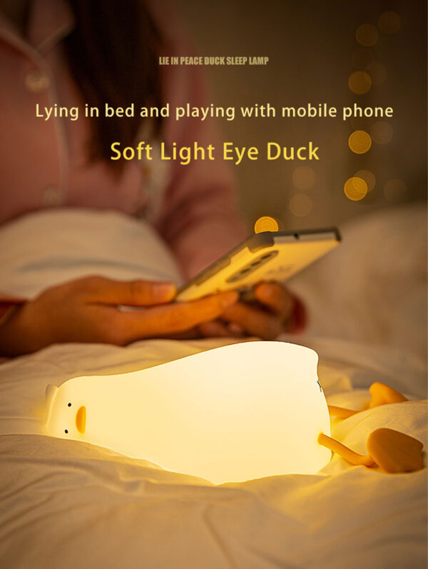 Duck Nightlights Led Night Light Rechargeable Cartoon Silicone Lamp Patting Switch Children Kid Bedroom Decoration Birthday Gift - Image 6