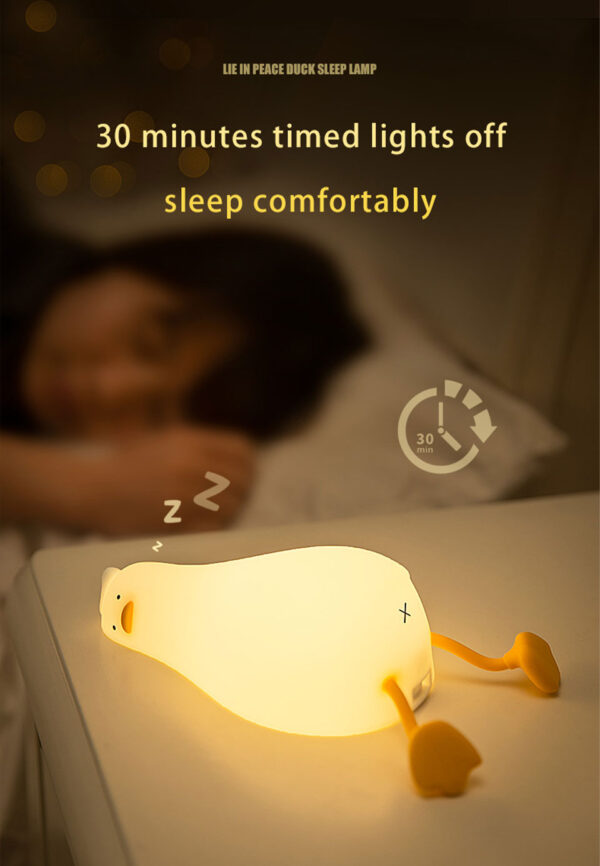 Duck Nightlights Led Night Light Rechargeable Cartoon Silicone Lamp Patting Switch Children Kid Bedroom Decoration Birthday Gift - Image 7