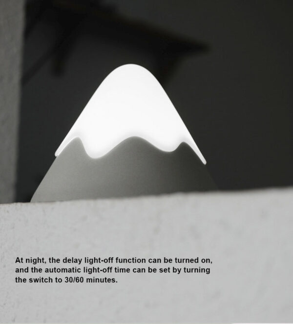 Cute Snow Mountain Lamp Tap Control Soft Silicone Eye Caring Nursery Lamp Rechargeable LED Night Light for Kids with Timer - Image 5