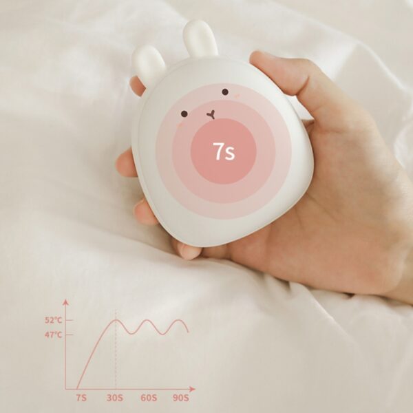 Cute Cartoon Penguin Deer Rabbit Electric Hand Warmers USB Rechargeable Double-Side Heating Pocket Power Bank Warmer Heater - Image 7