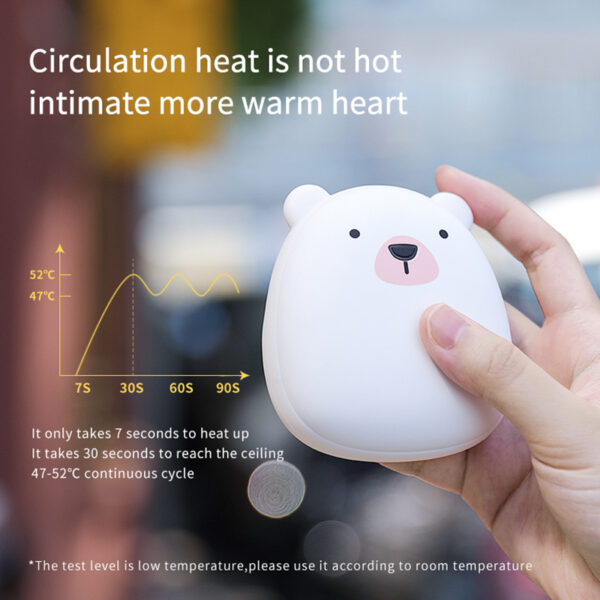 Cute Cartoon Penguin Deer Rabbit Electric Hand Warmers USB Rechargeable Double-Side Heating Pocket Power Bank Warmer Heater - Image 10