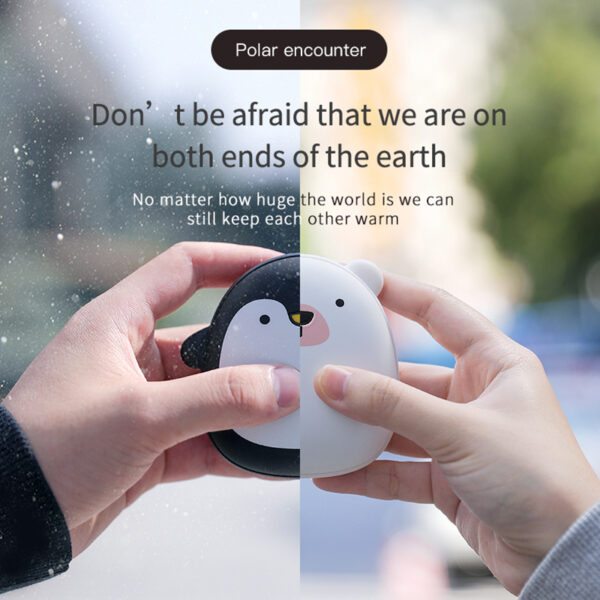 Cute Cartoon Penguin Deer Rabbit Electric Hand Warmers USB Rechargeable Double-Side Heating Pocket Power Bank Warmer Heater - Image 15