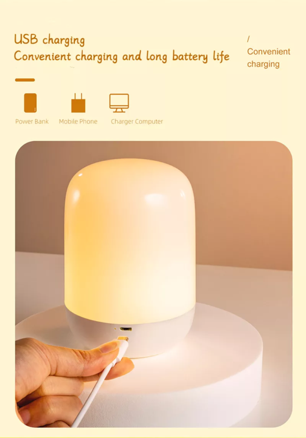 Creative Portable Night Light Removable Hanging Lamp USB Rechargeable Colorful Bedroom Bedside Light Valentine's Day Gift - Image 8