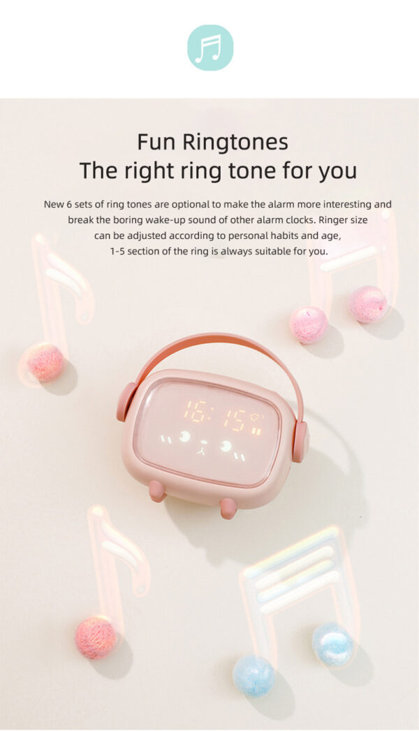 Mskwee Cute Night Light Alarm Clock Timing Countdown Alarm Clock LED Smart Kids Alarm Clock Night Light For Home Decor - Image 7