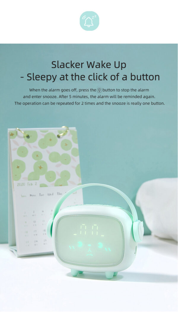 Mskwee Cute Night Light Alarm Clock Timing Countdown Alarm Clock LED Smart Kids Alarm Clock Night Light For Home Decor - Image 8