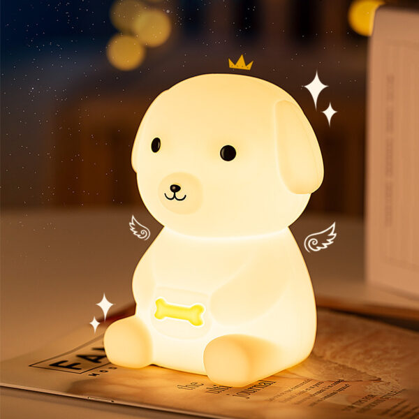 Cute Cartoon Dog Night Light for Kids Baby Nursery Lamp with Timer Function 7 Color Changing Baby Sleep Lamp Kids Bedroom Decor