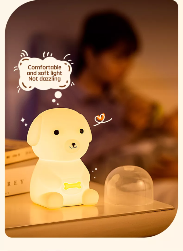 Cute Cartoon Dog Night Light for Kids Baby Nursery Lamp with Timer Function 7 Color Changing Baby Sleep Lamp Kids Bedroom Decor - Image 6