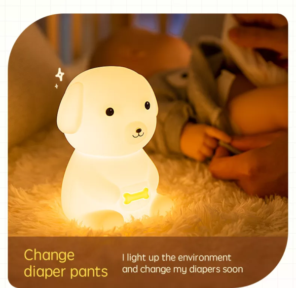 Cute Cartoon Dog Night Light for Kids Baby Nursery Lamp with Timer Function 7 Color Changing Baby Sleep Lamp Kids Bedroom Decor - Image 9