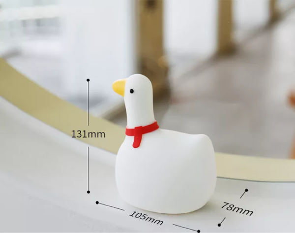 Custom Silicone Goose Nursery Lamp for Baby Toddler Rechargeable Animal Night Light for Boys Girls with Timer for Kids Bedroom - Image 9