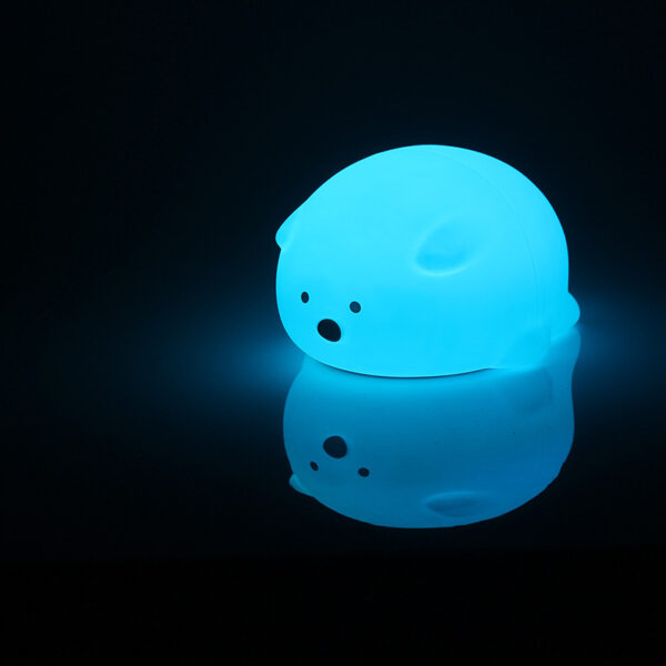 Cute Bear USB Rechargeable LED Night Light Silicone Touch Sensor Colorful Lamp Bedside Bedroom for Kids Children Baby - Image 4