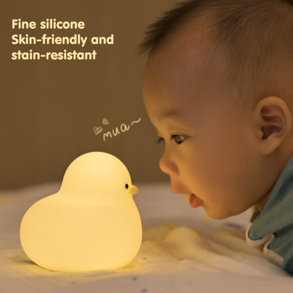 Kawaii Duck Silicone Lamp for Kids Baby Night Light Bedroom Decoration Duck Desklamp Desktop Ornament Pat Night Lights - Image 4