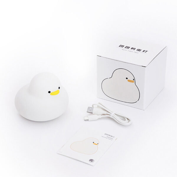 Kawaii Duck Silicone Lamp for Kids Baby Night Light Bedroom Decoration Duck Desklamp Desktop Ornament Pat Night Lights - Image 7