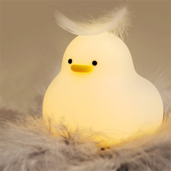 Kawaii Duck Silicone Lamp for Kids Baby Night Light Bedroom Decoration Duck Desklamp Desktop Ornament Pat Night Lights - Image 10