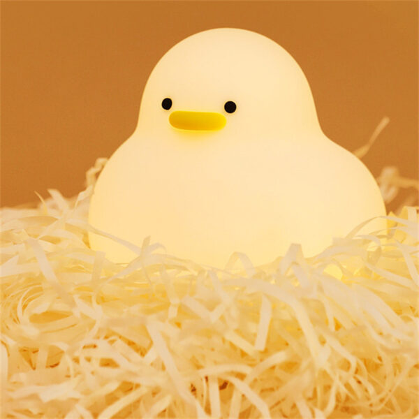 Kawaii Duck Silicone Lamp for Kids Baby Night Light Bedroom Decoration Duck Desklamp Desktop Ornament Pat Night Lights - Image 11