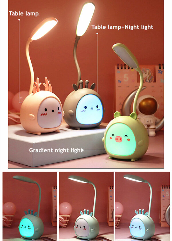 New Cartoon Desk Lamp Eye Protection Energy-saving Reading Lamp USB Charging Sleeping Night Light LED Table Lamp for Kids Gift - Image 9