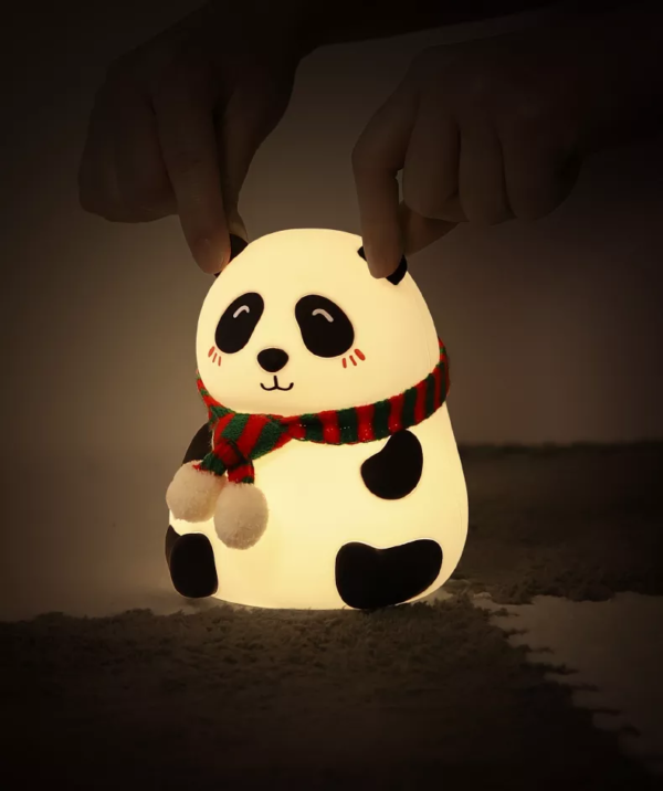 Cute Panda Night Light for Kids Kawaii Nursery 7 Color Changing Silicone Lamp for Bedroom Aesthetic Room Decor Birthday Gifts - Image 7