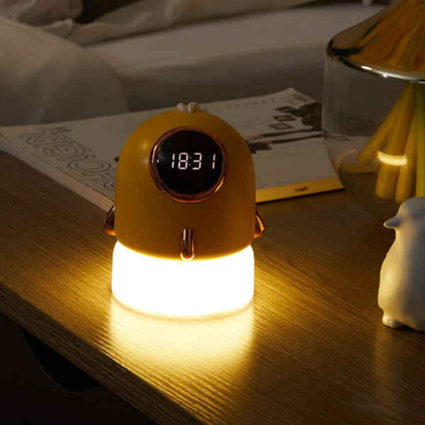 New Arrival LED Star Clock Night Light Rotating Starry Sky Projector Bedside Lamp Rechargeable Bedroom Night Lamp Kid Baby Gift - Image 3