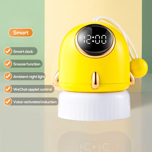 New Arrival LED Star Clock Night Light Rotating Starry Sky Projector Bedside Lamp Rechargeable Bedroom Night Lamp Kid Baby Gift - Image 5