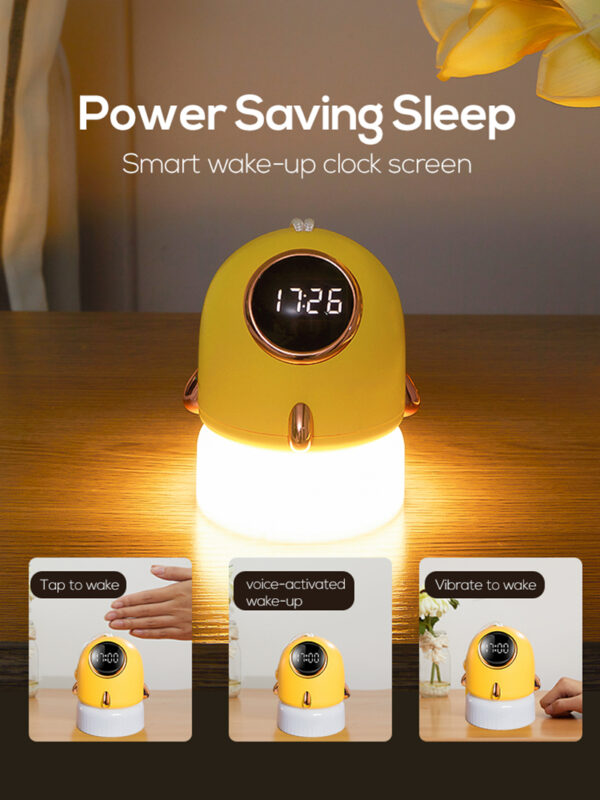 New Arrival LED Star Clock Night Light Rotating Starry Sky Projector Bedside Lamp Rechargeable Bedroom Night Lamp Kid Baby Gift - Image 8