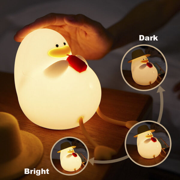 USB Rechargeable Cute Duck Night Light for Kids 7 Colors Changing Silicone Night Light for Baby Room Nursery Decor with Timer - Image 5