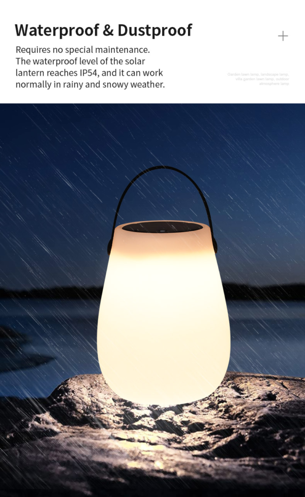 Portable Camping Lamp Outdoor Waterproof Solar USB Rechargeable LED Decor Hanging Lantern Emergency Rechargeable Led Light Bulb - Image 6