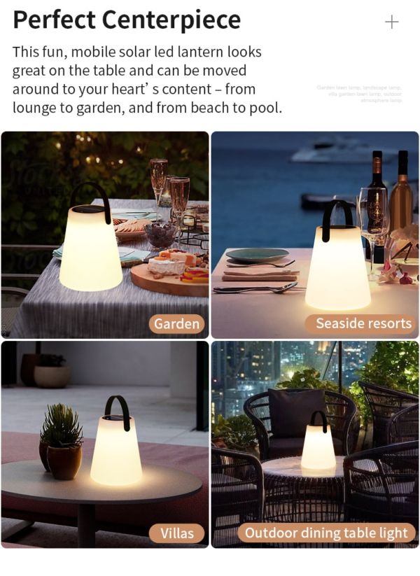 Portable Camping Lamp Outdoor Waterproof Solar USB Rechargeable LED Decor Hanging Lantern Emergency Rechargeable Led Light Bulb - Image 9