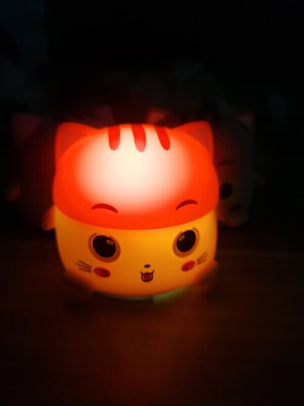 Led Children Night Light Rechargeable Silicone Squishy Cat Lamp Child Holiday Gift Hat Detachable Creative Bedroom Desktop Lamp - Image 6