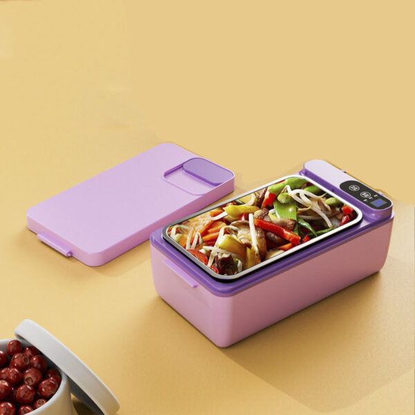 Mskwee 40W Cordless Electric Lunch Box 1L Self-Heating Lunchbox Food Warmer for Work Travel Meal Prep - Image 2