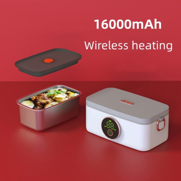 16000mAh Wireless Electric Lunch Box USB Rechargeable Bento Box mskwee1000ml Portable Lunch Box Insulated Food Warmer Food Container - Image 4